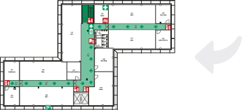 CAD-Plan mit Symbolen